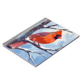 Roter Kardinal Winter Aquarell Notizblock (Linke Seite)