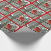 Roter Kardinal Winter (Rote Grenze) Packpapier (Ecke)