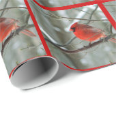 Roter Kardinal Winter (Rote Grenze) Packpapier (Rolleneckpunkt)