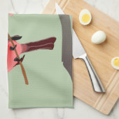 Roter Kardinal Wintervogel Handtuch (Viertel Falte)