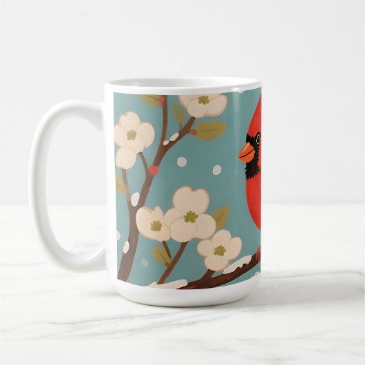 Roter Kardinal Winterzweig Kaffeetasse (Links)