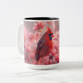 Roter Kardinal Zweifarbige Tasse (Vorderseite Links)