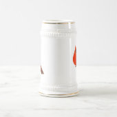 Roter Kardinals-Mannesvogel Bierglas (Mittel)