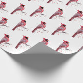 Roter Kardinals-Vogel Geschenkpapier (Ecke)