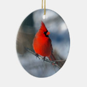 Roter Kardinals-Vogel Keramikornament (Rechts)