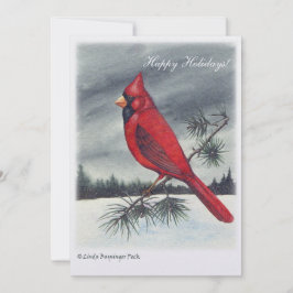 Roter Kardinals-Vogel-Schnee Einladung