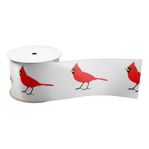 Roter Kardinals-Vogel Thunder_Cove Satinband