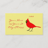 Roter Kardinals-Vogel Thunder_Cove Visitenkarte (Vorderseite)