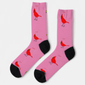 Roter Kardinalvogel Thunder_Cove Socken (Linkes Detail)