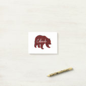 Roter Karierter Colorado Bär, Pajama Post-it Klebezettel (Auf Schreibtisch)