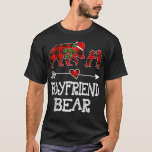 Roter Karierter Freund Buffalo Passende Schlafanzu T-Shirt