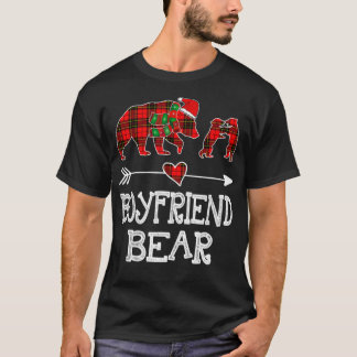 Roter Karierter Freund Buffalo Passende Schlafanzu T-Shirt