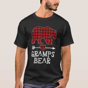 Roter Karierter Grampe Bär Matching Pajama Familie T-Shirt