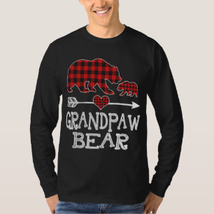 Roter Karierter Grandpaw Bär eine Cube Matching Bu T-Shirt