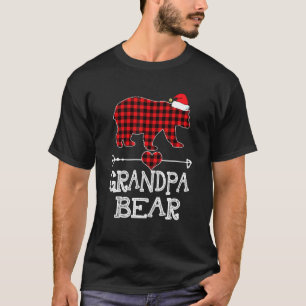 Roter Karierter Großbär Matching Pajama Family T-Shirt
