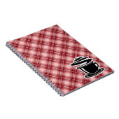 Roter karierter heißer Kaffee Notizblock (Rechte Seite)