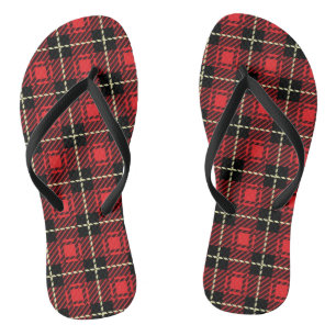 Roter karierter Hintergrund Badesandalen