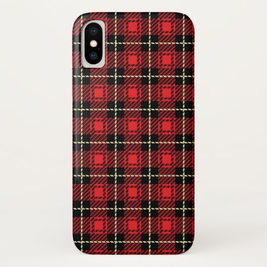Roter karierter Hintergrund Case-Mate iPhone Hülle (Rückseite)