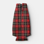 Roter Karierter Hintergrund Flaschenkühler (Rückseite)