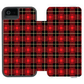 Roter karierter Hintergrund Incipio iPhone Geldbeutel-Hülle (Folio Geöffnet)