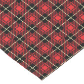 Roter karierter Hintergrund Kurzer Tischläufer (Ecke)