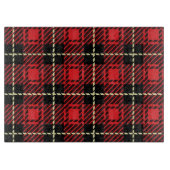 Roter karierter Hintergrund Schneidebrett (Vorderseite)