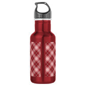 Roter karierter Hummer Trinkflasche (Rückseite)