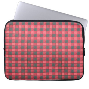 Roter Karierter Karo Notebook-Sieb Laptopschutzhülle