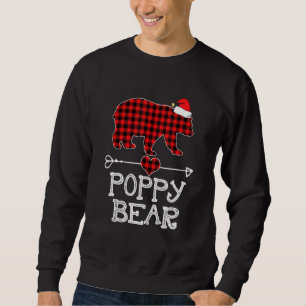 Roter Karierter Mohnbär passt Pajama-Familie Sweatshirt