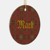 Roter Karierter Name Ornament (Rechts)