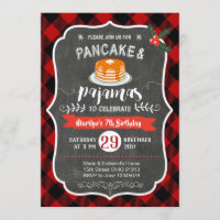 Roter Karierter Pancake und Pajamas Geburtstagsein