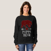 Roter Karierter Poppa Bär passt Pajama Familie 2 Sweatshirt (Vorne ganz)