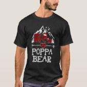 Roter Karierter Poppebär passt Pajama Familie 1 T-Shirt (Vorderseite)