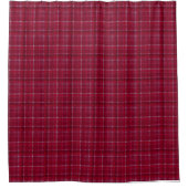 Roter karierter Tartan Duschvorhang (Vorderseite)