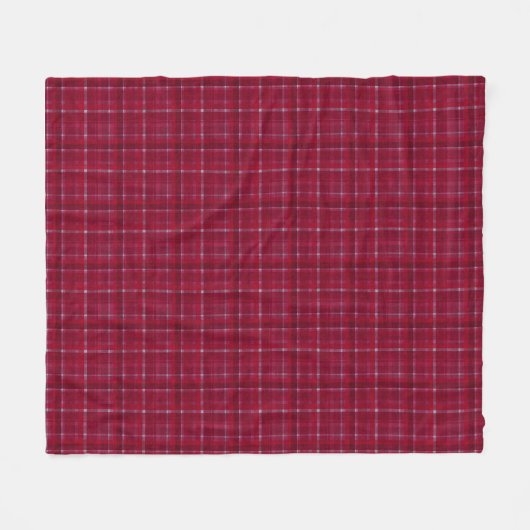 Roter karierter Tartan Fleecedecke (Vorderseite (Horizontal))