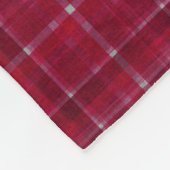 Roter karierter Tartan Fleecedecke (Ecke)