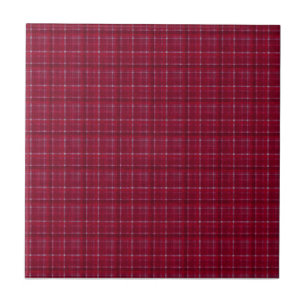 Roter karierter Tartan Fliese