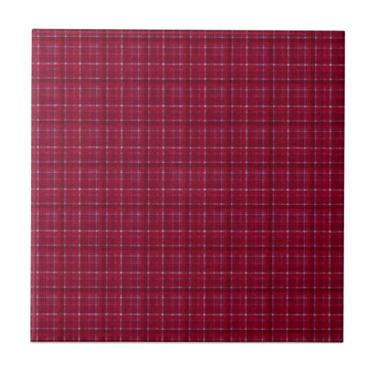 Roter karierter Tartan Fliese (Vorderseite)