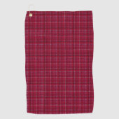 Roter karierter Tartan Golfhandtuch (Vorderseite)
