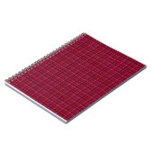 Roter karierter Tartan Notizblock (Linke Seite)
