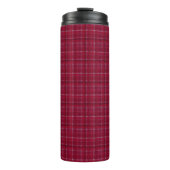 Roter karierter Tartan Thermosbecher (Vorderseite)