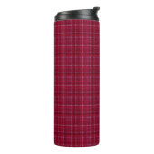 Roter karierter Tartan Thermosbecher (Nach links gedreht)