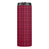 Roter karierter Tartan Thermosbecher (Rückseite)