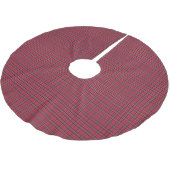 Roter Karo-Baumschurz Polyester Weihnachtsbaumdecke (Schrägansicht)