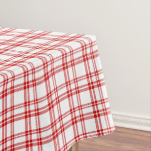 Roter Karo-Druck Tischdecke
