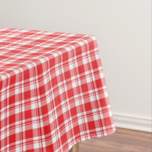 Roter Karo-Druck Tischdecke