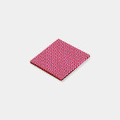 Roter Karo Herzmuster Retro Chic Büromaterial Post-it Klebezettel (angewinkelt)
