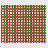 Roter Karo mit Kacheln Geschenkpapier (Flach)