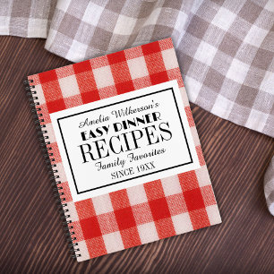 Roter Karo Name Leichtes Abendessen Rezepte Notizblock