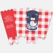 Roter Karo Snowman PERSONALIZE Keksgras Geschenkschachtel (Ungeklappt)